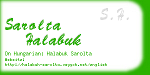 sarolta halabuk business card